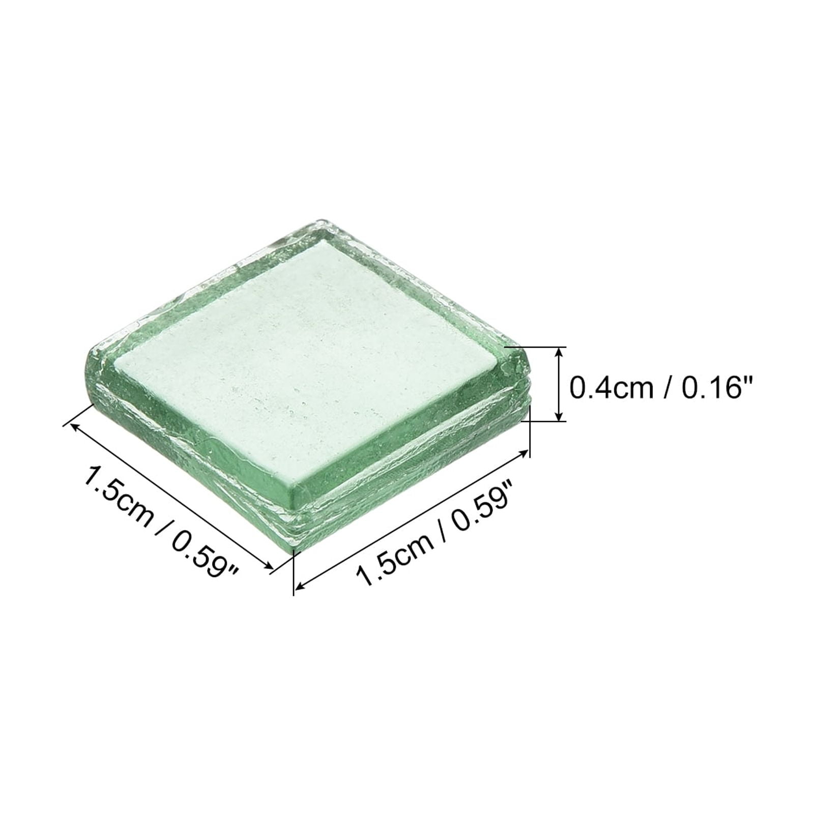 Uxcell 260Pcs Mosaic Tiles, Micro Glass Tiny Mini Mosaic Tile DIY Hobbies Handmade Crystal Free Stone Bright Mint Green