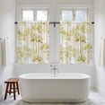thumbnail image 4 of Watercolor Forest Green Kitchen Curtains 45 Inch Length, Abstract Modern Trees Tiers Curtains for Bathroom Bedroom Cafe, Light Filtering Small Window Treatment Short Tiered Drapes 2 Panels 42"Wx45"L, 4 of 8