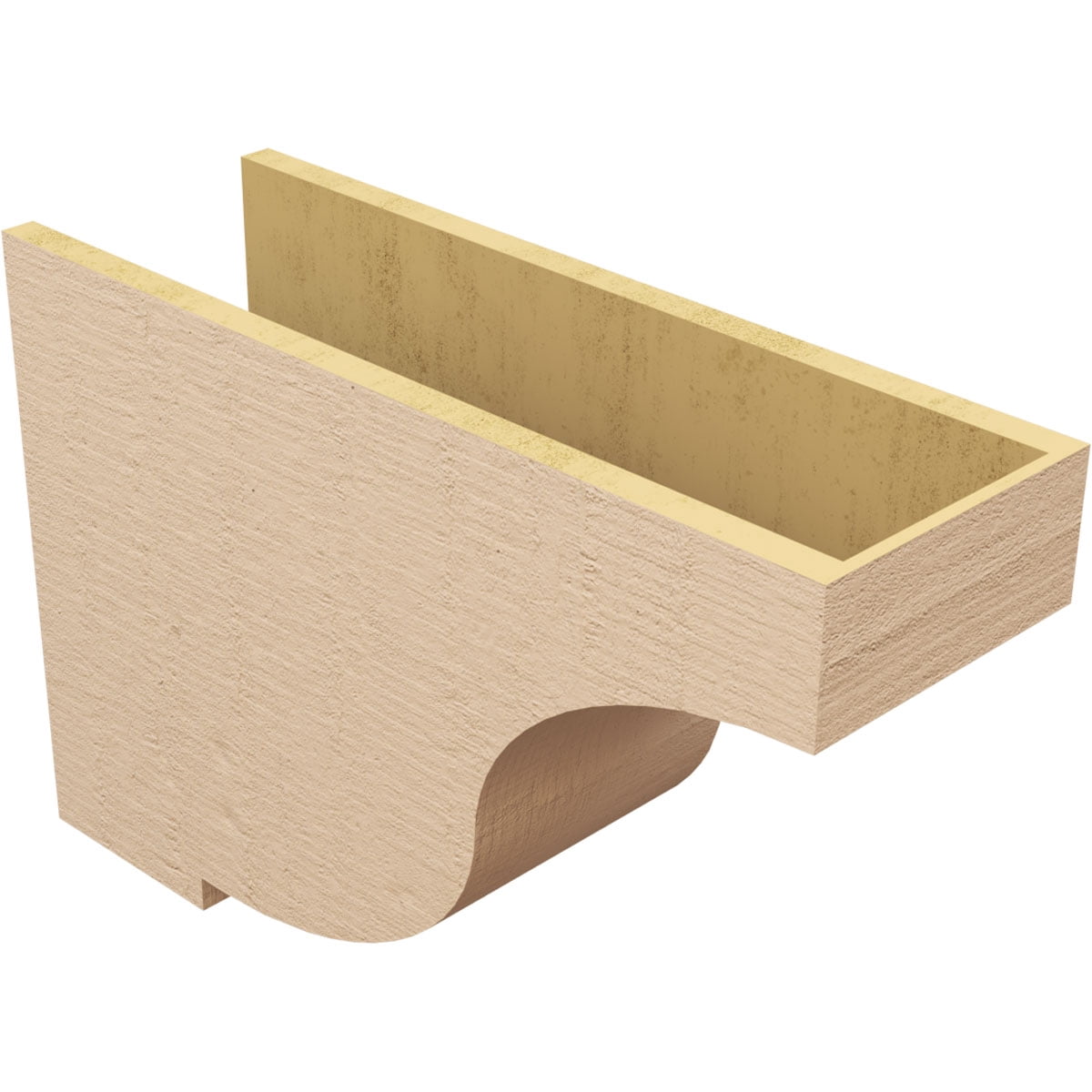 9"W x 27"D x 18"H Classic Van Buren Rough Cedar Woodgrain TimberThane Corbel, Primed Tan