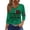 Green, variant on 250th Anniversary USA Flag Print Henley V Neck Tops for Women Three Quarter Sleeve 4th of July Casual Shirts Navy 2XL