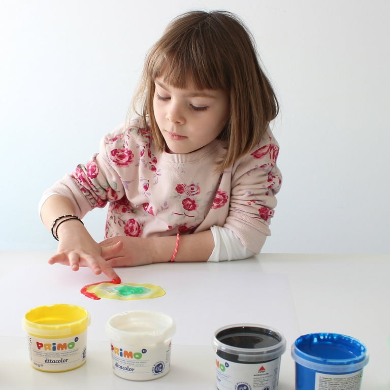 Jar Melo Washable Finger Paint for Toddlers; 12 Count(2.1 fl.oz), Non  -Toxic Set, Safe Art Painting Supplies Gift for Kids, Babies