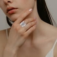 thumbnail image 6 of VBARHMQRT Cute Rings for Teen Girls New Creative Plated Two Color Real Gold Zircon Ring Female Engagement Ring Rings for Women Set Womens Rings Silver Band, 6 of 9