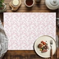 thumbnail image 2 of Placemats Set of 6, Pink Floral Place Mats Flower Tree Branch Tablemats Washable Placemat Table Decoration for Kitchen Table Dinner Party Home Decor Indoor Outdoor 13x19 Inch, 2 of 9