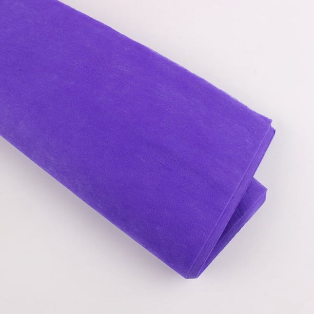Zhuge Papel de algodón de un solo color, papel de forro de tela no tejida semitransparente, papel para ramo de mano, papel plisado 50 * 50 cm (morado oscuro)