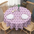 thumbnail image 3 of Pink Butterfly Pattern Round Tablecloth 60"x60",Wrinkle Wipeable Table Cloth for Kitchen Dining Room Picnic Patio Party, 3 of 6