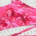 thumbnail image 6 of enyan Girls' 3 Piece Set Floral Print Bikini Swimsuit with Beach Skirt Cute Bathing Suit,Hot Pink,12-13 Years, 6 of 7