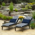 thumbnail image 5 of Arden Selections Outdoor Chaise Lounge Cushion 72 x 21, Sapphire Blue Cabana Stripe, 5 of 13