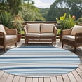 thumbnail image 4 of Blue Grey Striped Round Area Rug 5Ft Washable Circle Rugs for Living Room Bedroom, Farmhouse Stripes Modern Abstract Art Non-Slip Carpet Floor Mats Indoor Outdoor Carpet Runner Aesthetic Home Decor, 4 of 8
