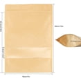 thumbnail image 2 of 50Pcs Waterproof Zipper Bag Kraft Zip Pouch Food Paper Small Pouches with Notch and Matte Window, 2 of 4