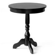Pedastool End Table, Black