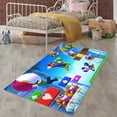 thumbnail image 3 of LaModaHome Non-Slip Rug Super Mario Inspired Rug: Animated Cartoon Design Washable Mat Child Stain Resistant Living Room Kitchen Carpet - Size: 5,3X3,9ft(160X120cm), 3 of 5