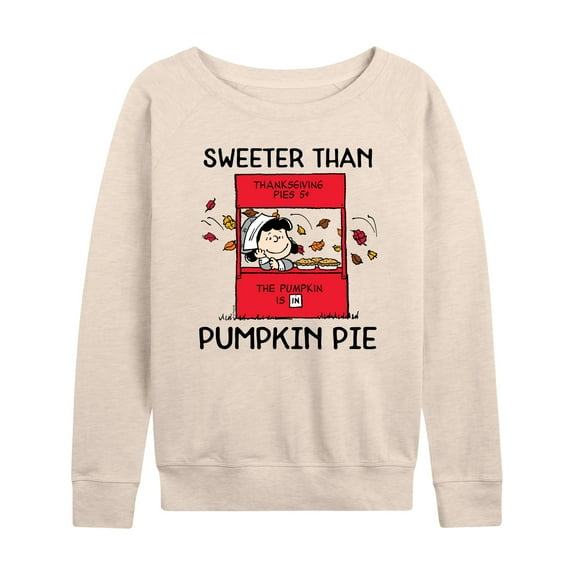 Peanuts - Sweeter Than Pumpkin Pie- Women's Lightweight French Terry Long Sleeve Shirt