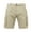 Creamy, variant on Men Summer Slim Casual Shorts Fashion Solid Color Cargo Pants with Belt, Stretch Shorts with Multi Pockets
