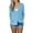 Sky Blue, variant on Fanxing Women's V Neck Cardigan Sweater Long sleeve Button Down Fall Lightweight Solid Color Knitted Outwear Army Green S
