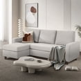thumbnail image 2 of Hofitlead Convertible Sectional Sofa Couch, 3 Seat L Shaped Sofa with High Armrest ,Linen Fabric Light Gray, 2 of 8