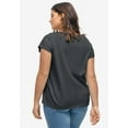 thumbnail image 2 of ellos Women's Plus Size Graphic Scoop Neck Tee - 22/24, Dark Charcoal Heart, 2 of 6