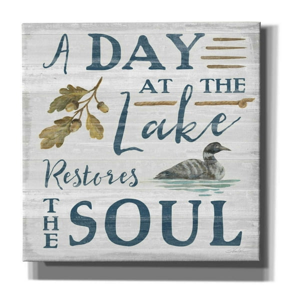 Epic Graffiti 'Lakeside Retreat VII' by Silvia Vassileva, Canvas Wall Art, 37"x37"