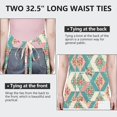 thumbnail image 6 of Pioneer Flower Floral Print Pattern Apron for Women and Men, Cotton Linen Waterproof with Pockets, Adjustable, 33x27 Inch for Kitchen, Gardening, BBQ, Salon, 6 of 6
