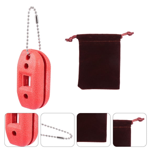 Toyvian 1Set Small Red Skate Blades Sharpening Tool with Skid Proof Design and Keychain