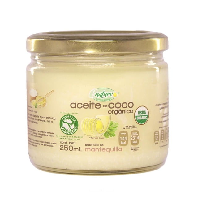 Aceite Enature de Coco Orgánico con Esencia de Mantequilla 250 ml