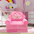 thumbnail image 2 of Plush Foldable Kids Sofa Backrest Armchair 2 In 1 Foldable Children Sofa Cute Cartoon Lazy Sofa Children Flip Open Sofa Bed For Living Room Bedroom Without Liner Filler, 2 of 4