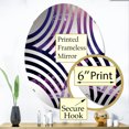 thumbnail image 3 of Designart "Silhouetted Shiraz" Wine Baptist Fan Round Wall Mirror - Food & Beverage Oval Printed Decorative Mirror - Multiple Color Options, 3 of 5
