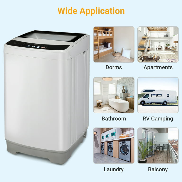 Auertech Portable Washing Machine, Mini Washer Compact Single Tub Laundry  Machine for Dorms, Apartments, RVs, with