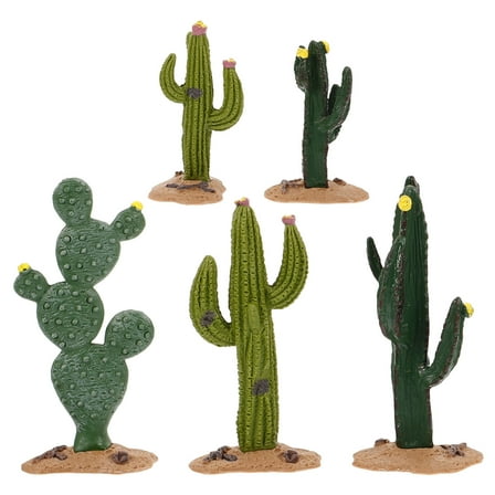 AURARMLET 5-Piece Artificial Cactus Set Faux for Table Decor, Decorative Plants Ideal for Home and Office Centerpieces