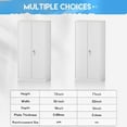thumbnail image 3 of SUNCROWN Metal Storage Cabinets 72” Garage Steel Storage Cabinet with Doors and Shelves, Metal File Organization for Home Office, Basement, Warehouse, Classroom, 3 of 9
