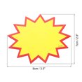 thumbnail image 2 of Star Burst 13 Corner Signs Price Tags 3.5 x 2.8 Inch Red Border Yellow Color for Retail Sales Pricing 200 Pcs, 2 of 4