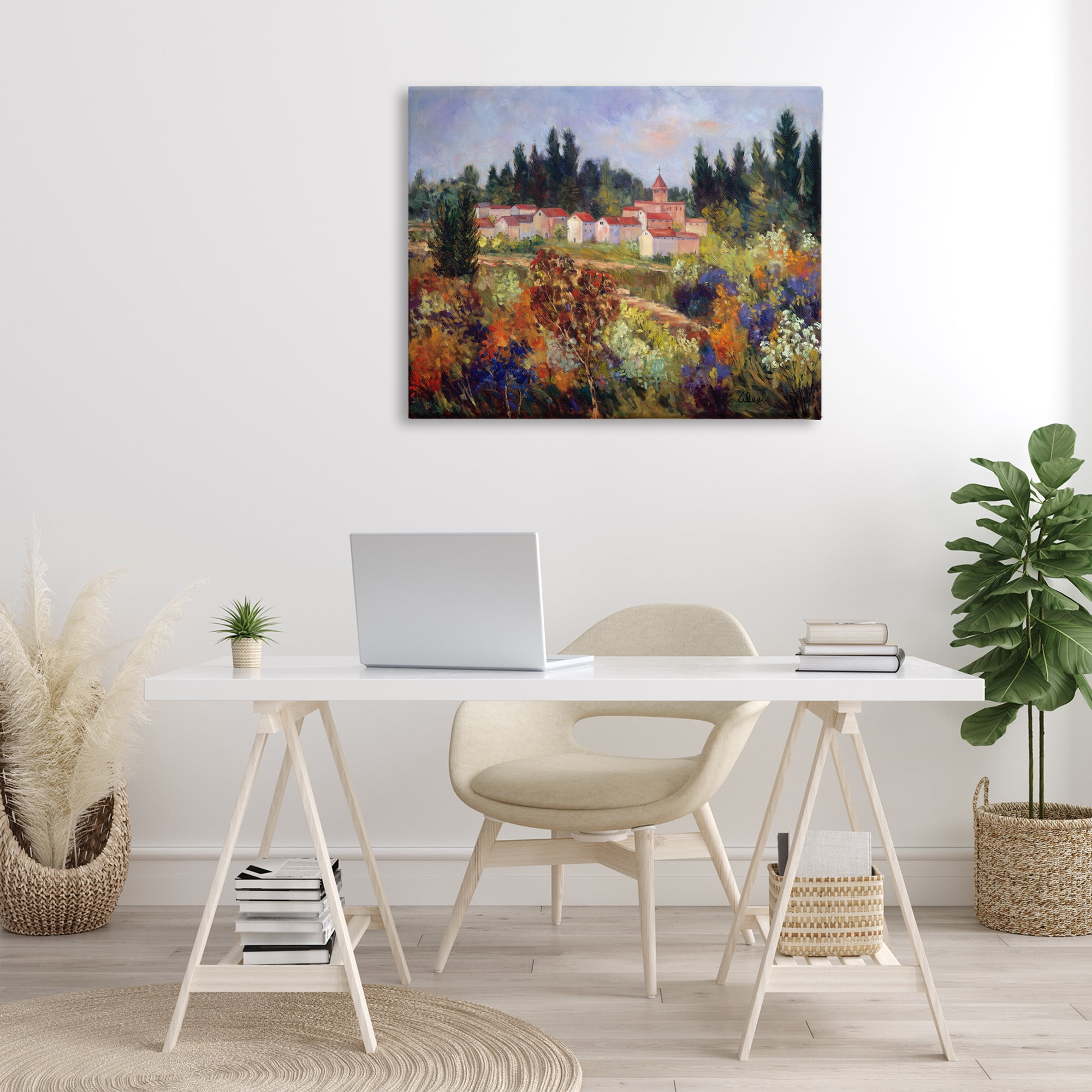Stupell Industries Tuscan Countryside Garden Landscape & Nature Painting Wrapped Canvas Art Print Wall Art, 40 x 30
