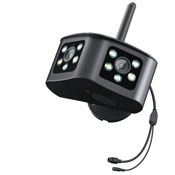 Cámara IP de Seguridad Inalámbrica de Doble Lente 8MP para Exteriores