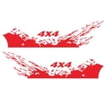 thumbnail image 1 of 4PCS 4X4 Off-Road Mountain Design Car Stickers - Premium PVC, 190x50cm & 40x10cm Sizes, Red Color - Waterproof, High-Temp Resistant, Self-Adhesive & Removable Exterior Decals for Cool Vehicle Styling, 1 of 5