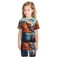 thumbnail image 5 of Balery Colorful Travel Luggage Gear Conjunto de Pijama Infantil de Manga Corta con Estampado – Ropa de Dormir de Algodón Suave-Large, 5 of 5