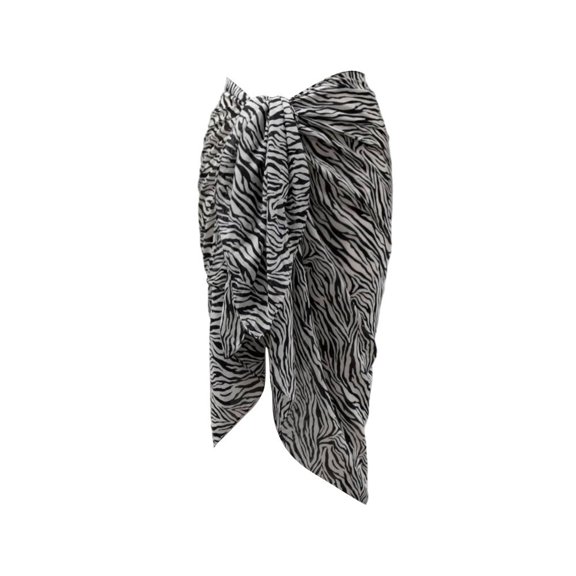 Ropa Playa Ocean Pacific para Mujer Pashmina Larga Estampado Zebra Negro Talla Única