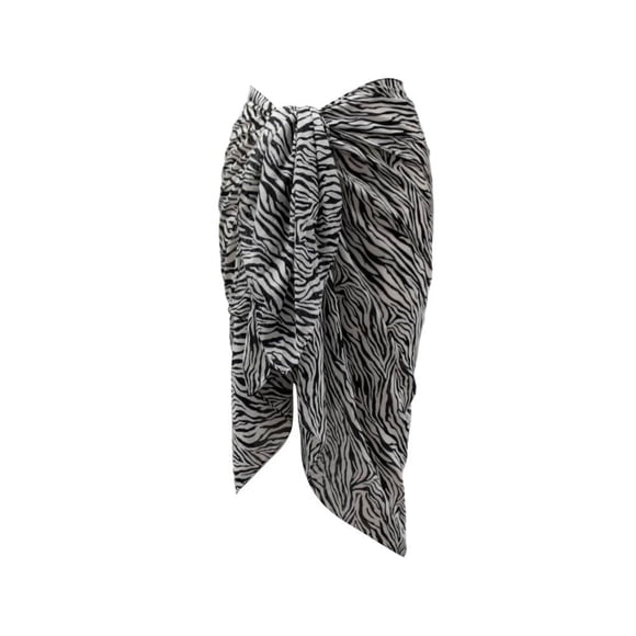 Ropa Playa Ocean Pacific para Mujer Pashmina Larga Estampado Zebra Negro Talla Única