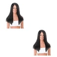 thumbnail image 2 of Vogacara Peluca de mujer, diadema de simulación, pelo falso largo ajustable, resistente al calor, portátil, lavable, decoración, Type1 NO1, 2 of 6