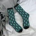 thumbnail image 5 of Fuzoiu Green Vintage Peacock Print Athletic Crew Socks for Men & Women,Casual Crew Socks,Above Ankle Crew Socks for Business, Casual, 5 of 6