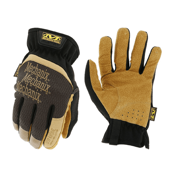 Mechanix Wear LFF-75-010 Durahide Leather FastFit Work Gloves, Black, Large