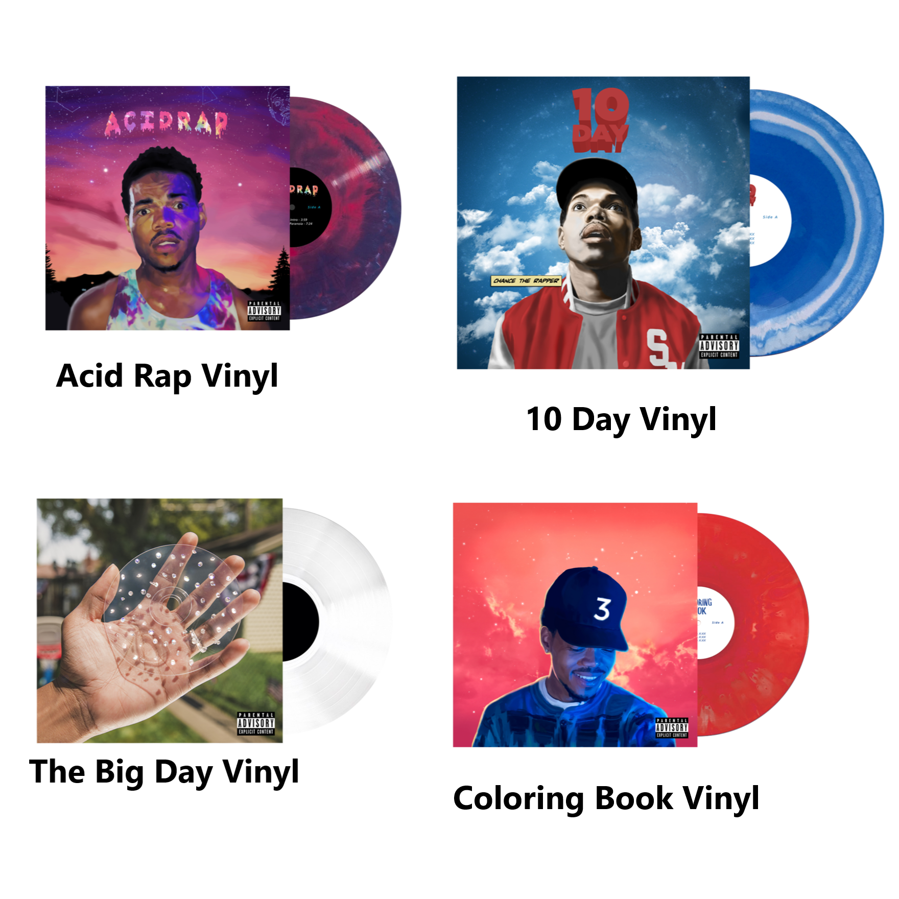 Chance The Rapper 10 Day Acid Rap Coloring Book The Big Day Exclusive Box Set Vinyl Lp Record Walmart Com Walmart Com