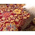 thumbnail image 4 of Unique Loom District Collection Ferme, Rustique, Frontière, Tapis de Zone Géométrique, 5' 0 x 5' 0 Rond, Rouge/beige, 4 of 5