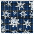 thumbnail image 2 of Christmas Shower Curtain Winter Snowflake Shower Curtains for Bathroom Blue Buffalo Plaid Bathroom Decor Washable Durable Fabric Shower Curtains 72x72 inch, 2 of 6