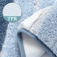 thumbnail image 5 of REGALWOVEN Microfiber Striped Bathroom Rugs, Shaggy Soft Thick and Absorbent Bath Mat Blue 16"x24", 5 of 8