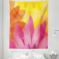 thumbnail image 1 of Orange and Pink Tapestry, Colorful Floral Composition with Blossoming Leaves Botany, Fabric Wall Hanging Decor for Bedroom Living Room Dorm, 5 Sizes, Orange Pale Pink Yellow, by Ambesonne, 1 of 1