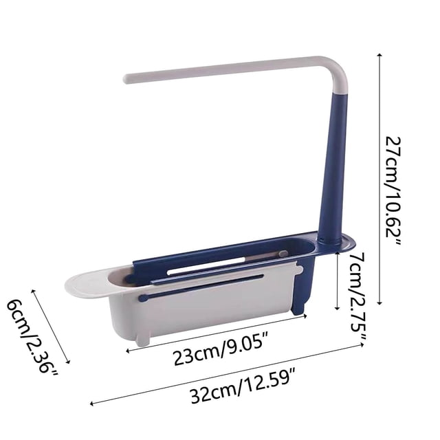 Ohufall Multifunctional Telescopic Kitchen Sink Shelf Pull Out Storage Rack For Hanging Dishwashing Cloth with kitchen sink organizer storage home and kitchen