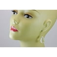 thumbnail image 2 of 14k Yellow Gold Crystal Clear Quartz Earrings Large Long Faceted Teardrop Briolette Drops Designed for Adult Women, 2 of 4