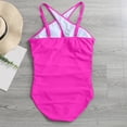 thumbnail image 6 of Sngxgn Women's Twist Back Cut Out Ring Plunge Neck Swimsuit Bathing Suit(Hot Pink,XXL), 6 of 6
