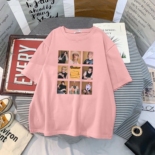 Playeras De Mujer Manga Korea Bts New Album Butter Graphic Corta Parapangjing