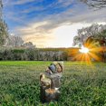 thumbnail image 2 of Solar Squirrel Stacked Waterfall Fountain with LED Lights and Pum_Perfect Gift, 2 of 5