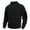 Black, variant on CaComMARK PI Men Fleece Half Zip Patchwork Pullover Long Sleeve Turn Down Collar Stand Collar Half Collar Top Coat Black L(L)